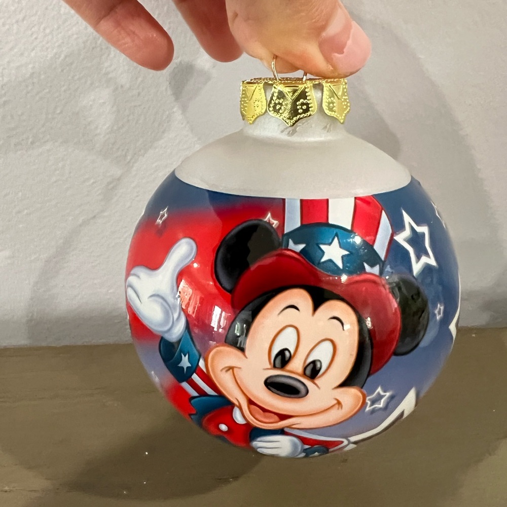 Disney Mickey Mouse Red, Blue & White Patriotic Holiday Ornament
